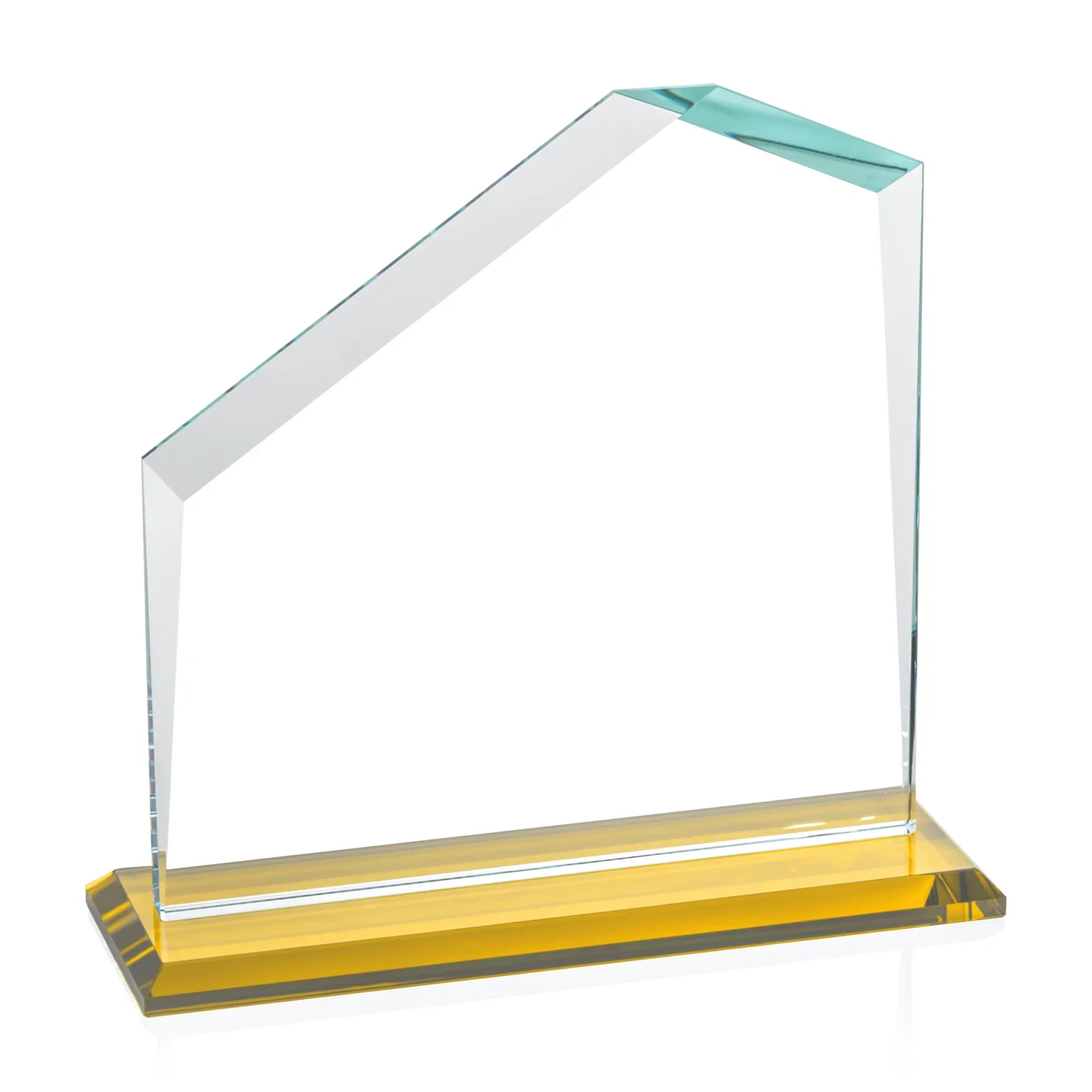 Custom engraved Starfire Crystal Real Estate Award with White Crystal Base for company anniversary events