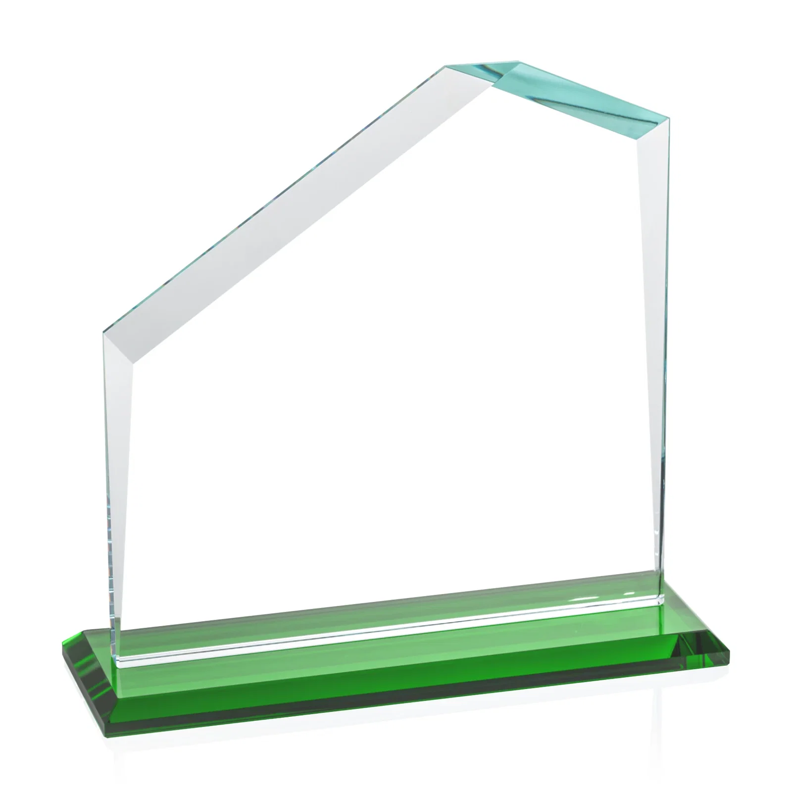Custom Starfire Crystal Real Estate Award with White Crystal Base, with your logo for service anniversary gifts