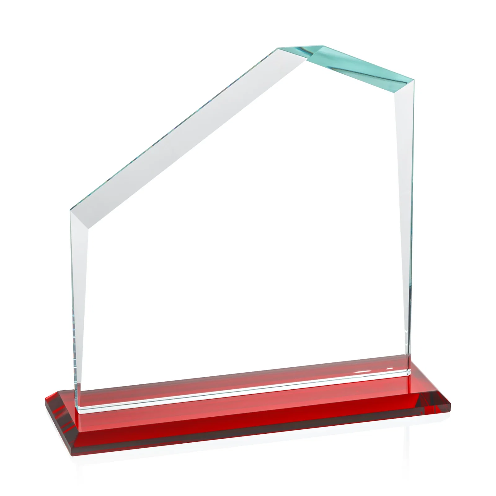 Custom Starfire Crystal Real Estate Award with White Crystal Base, with your logo for graduation ceremonies