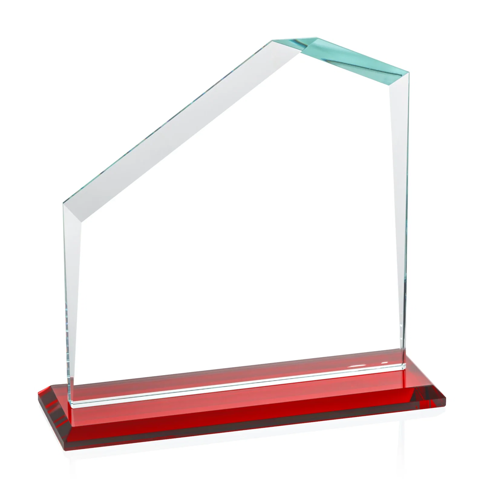 Custom Starfire Crystal Real Estate Award with White Crystal Base, with your logo for safety achievement programs