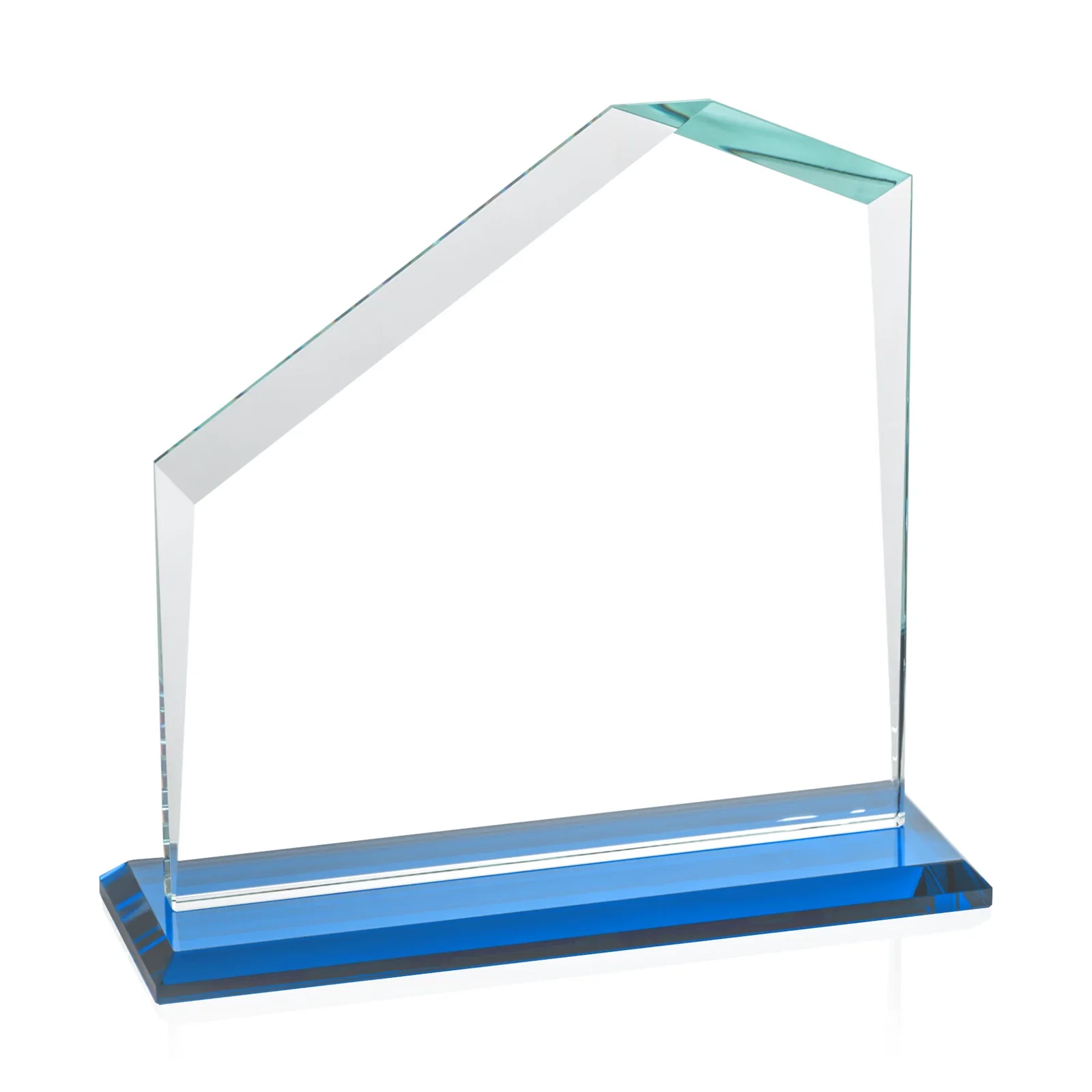 Custom Starfire Crystal Real Estate Award with White Crystal Base, with your logo for dealer and partner awards