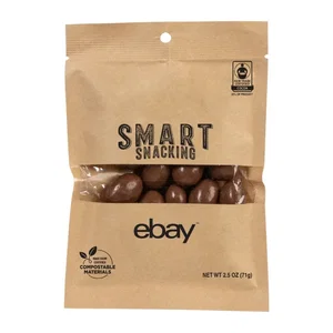 FairTrade Milk Chocolate Almonds in Compostable Kraft Pouch