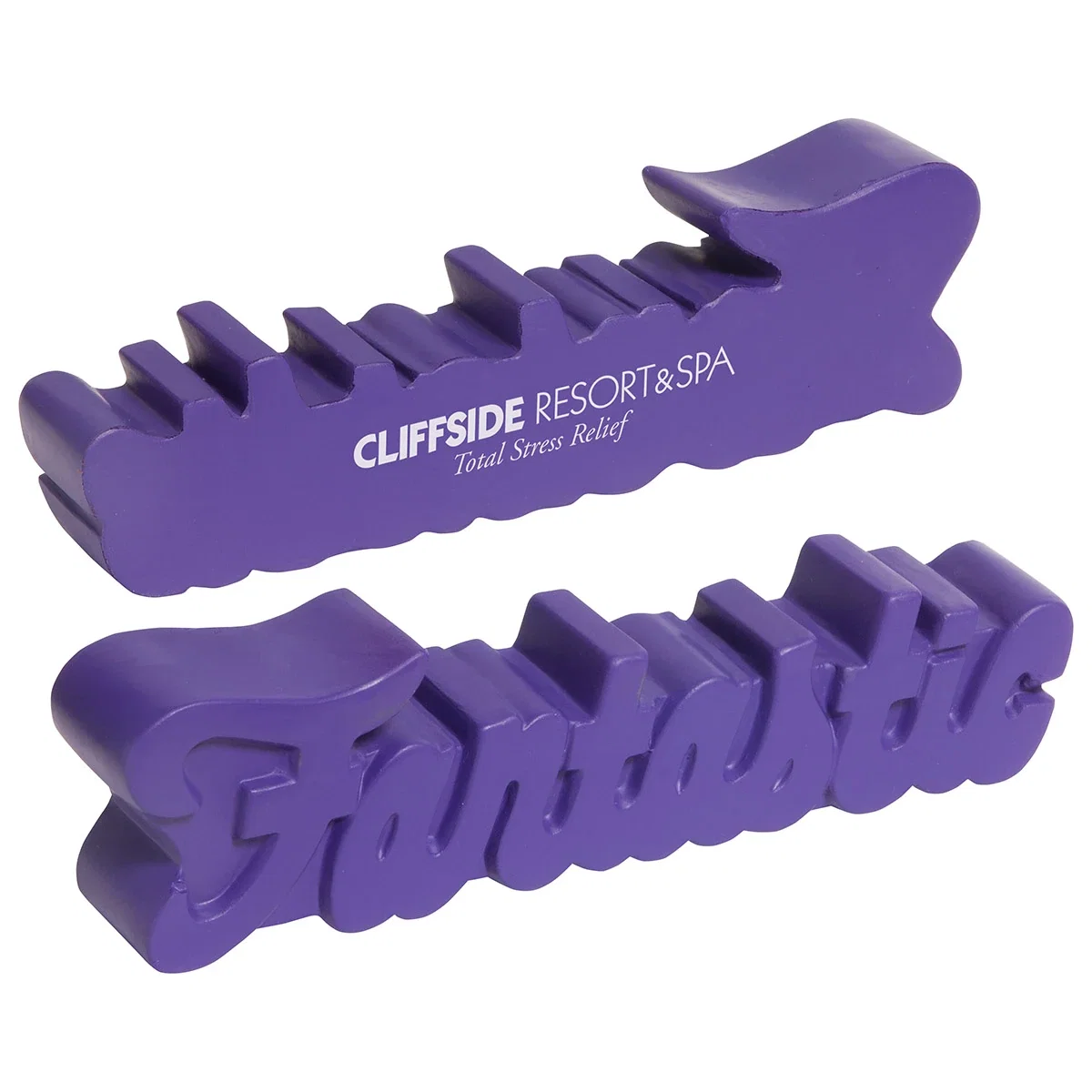 Stress reliever shaped like the word 'Fantastic'