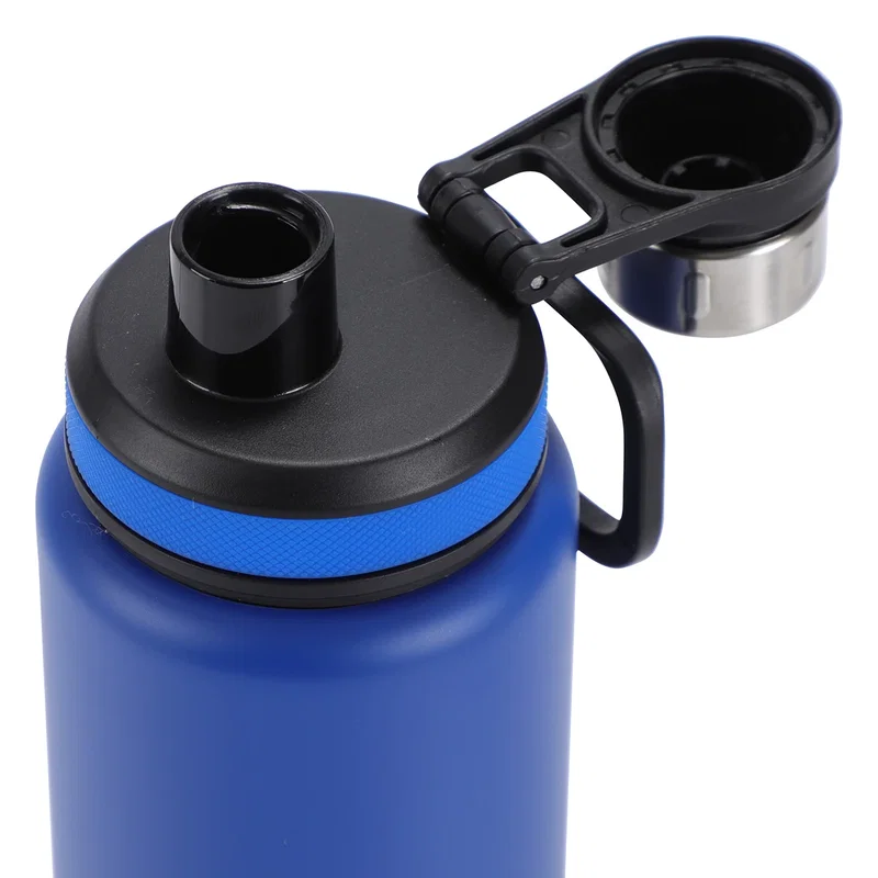 Fargo 32 oz Recycled Stainless Steel Bottle shown in side profile, promotional eco-friendly bottle view