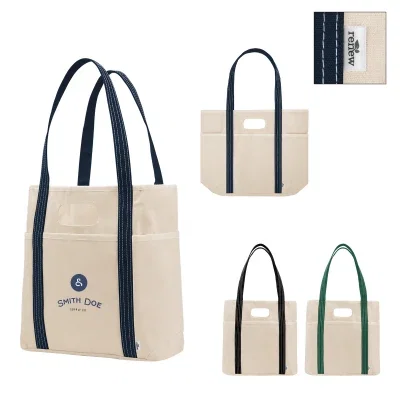 Natural cotton canvas tote with dual handles and a roomy body