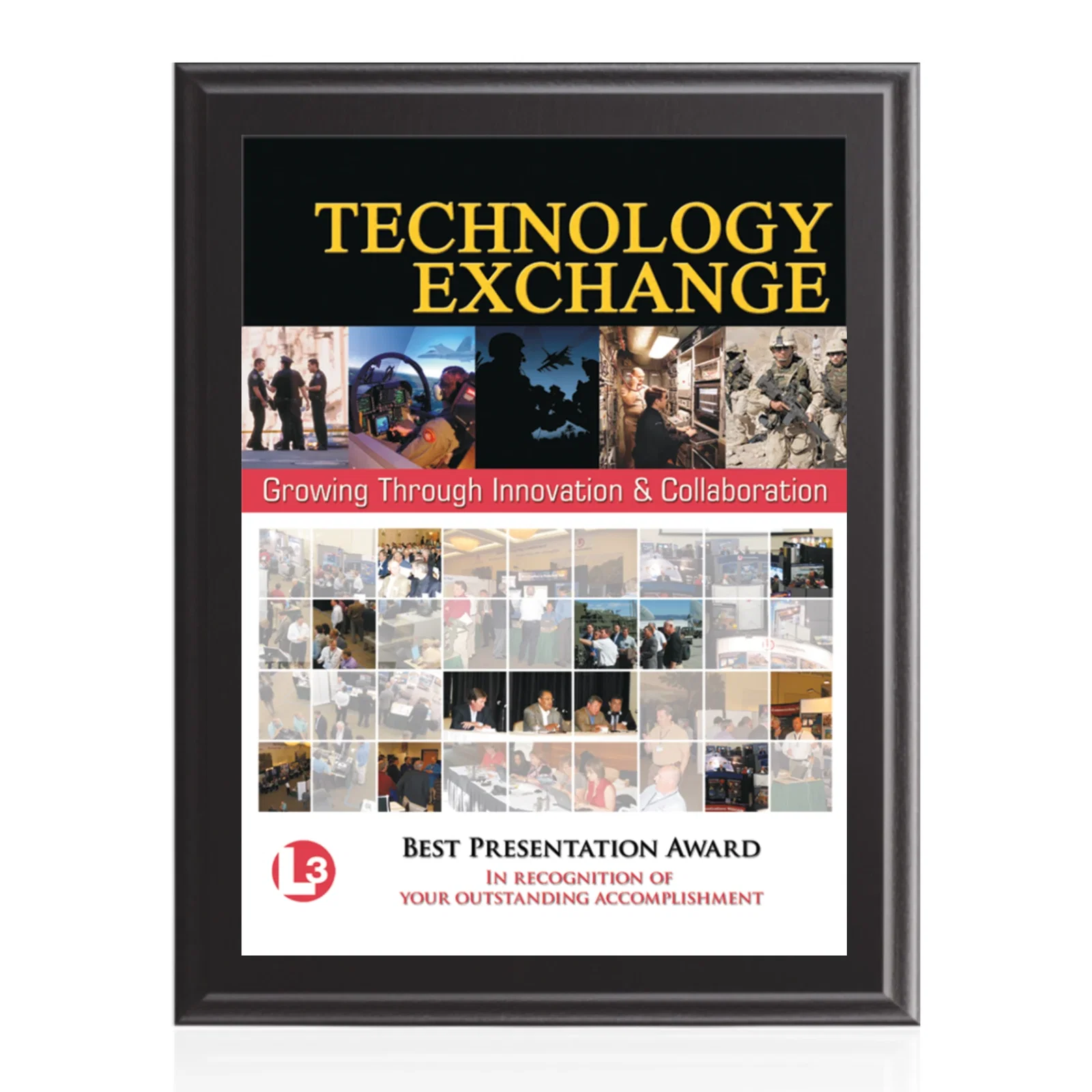 Custom Full Color Sublimated Plate Plaque on Laminate for company anniversary events