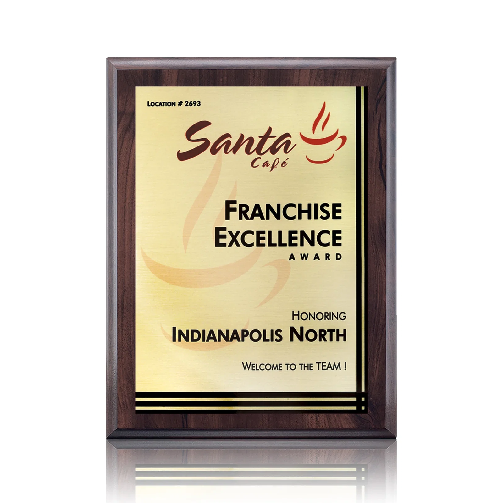Personalized Full Color Sublimated Plate Plaque on Laminate for corporate award ceremonies
