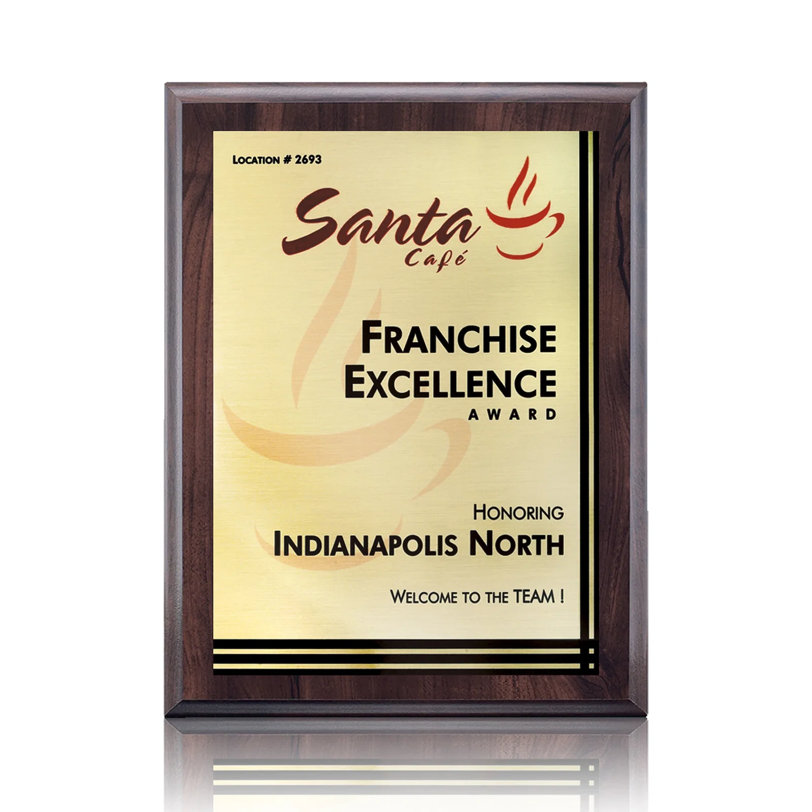 Personalized Full Color Sublimated Plate Plaque on Laminate for service anniversary gifts