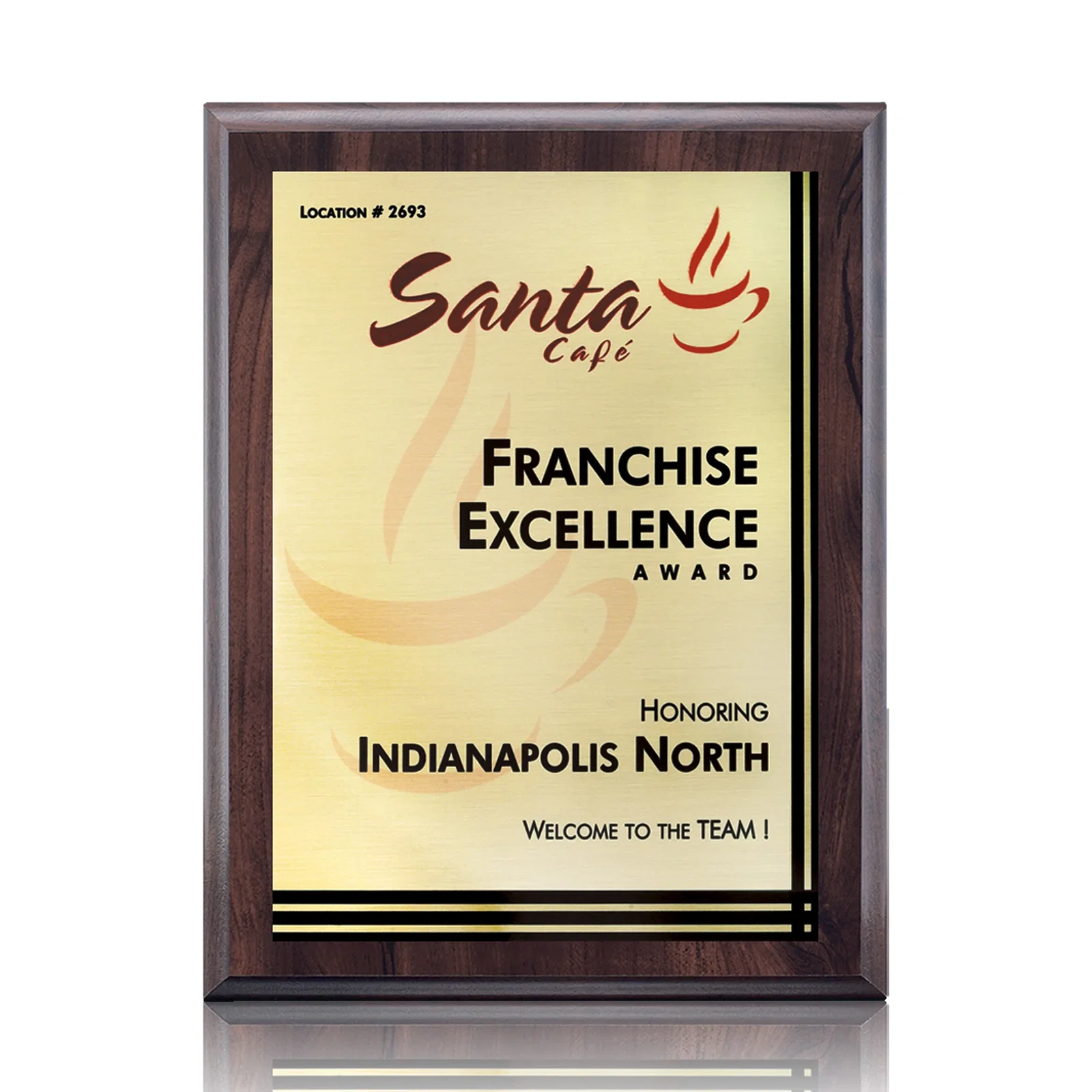 Personalized Full Color Sublimated Plate Plaque on Laminate for sales achievement awards