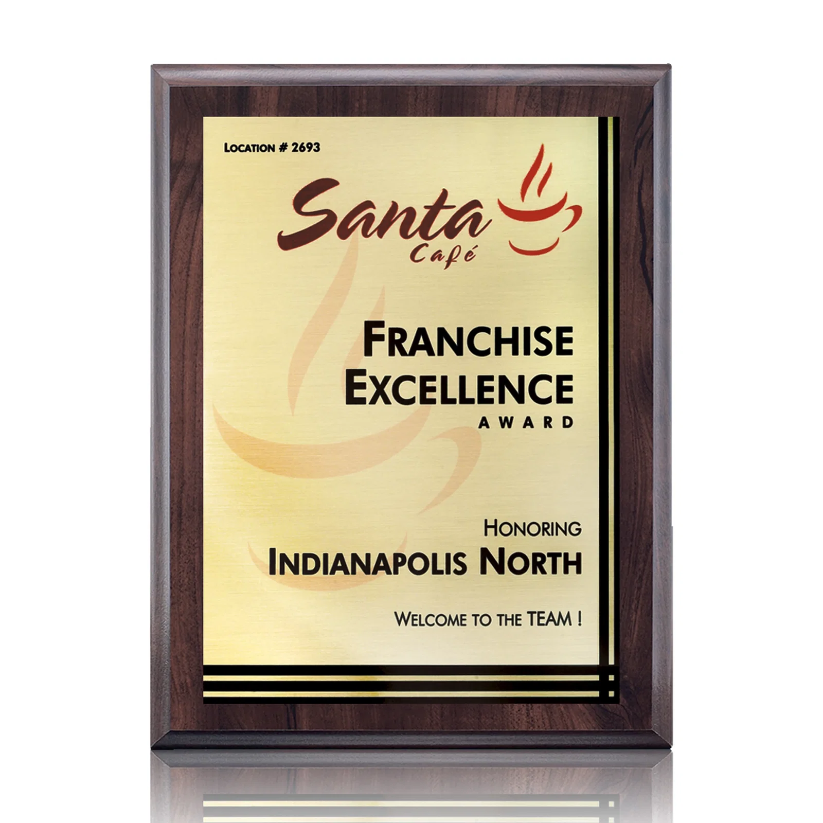Personalized Full Color Sublimated Plate Plaque on Laminate for retirement presentations