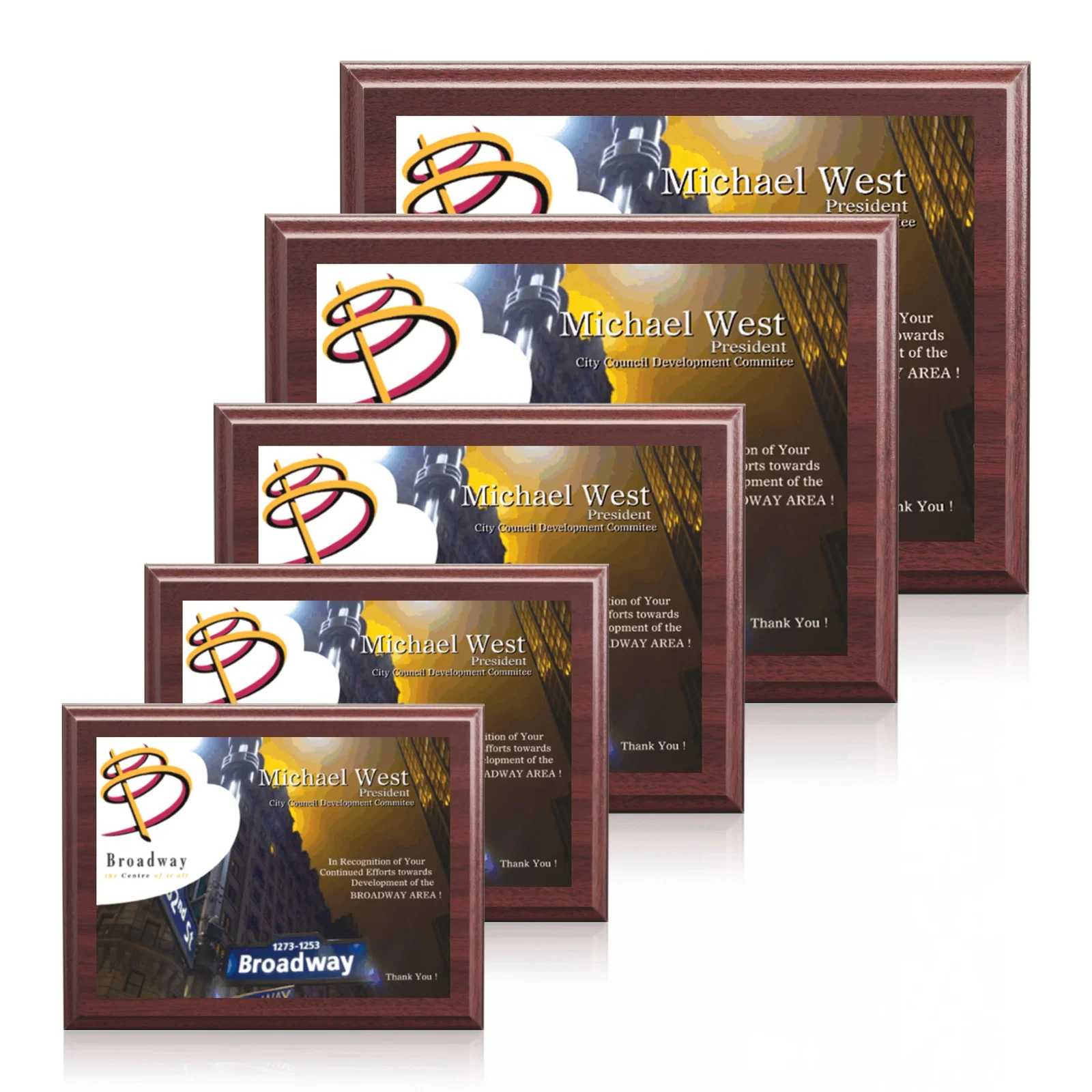 Personalized Full Color Sublimated Plate Plaque on Laminate for donor appreciation