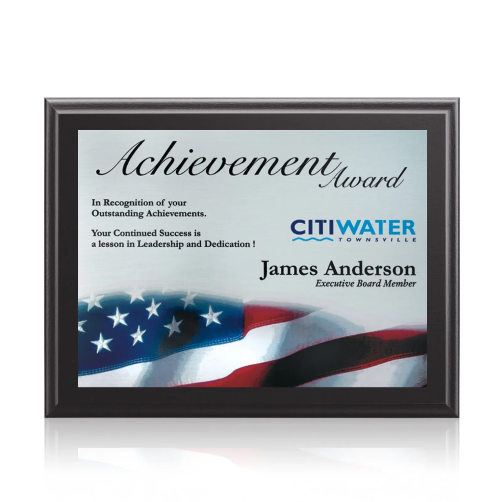 Custom Full Color Sublimated Plate Plaque on Laminate for corporate award ceremonies