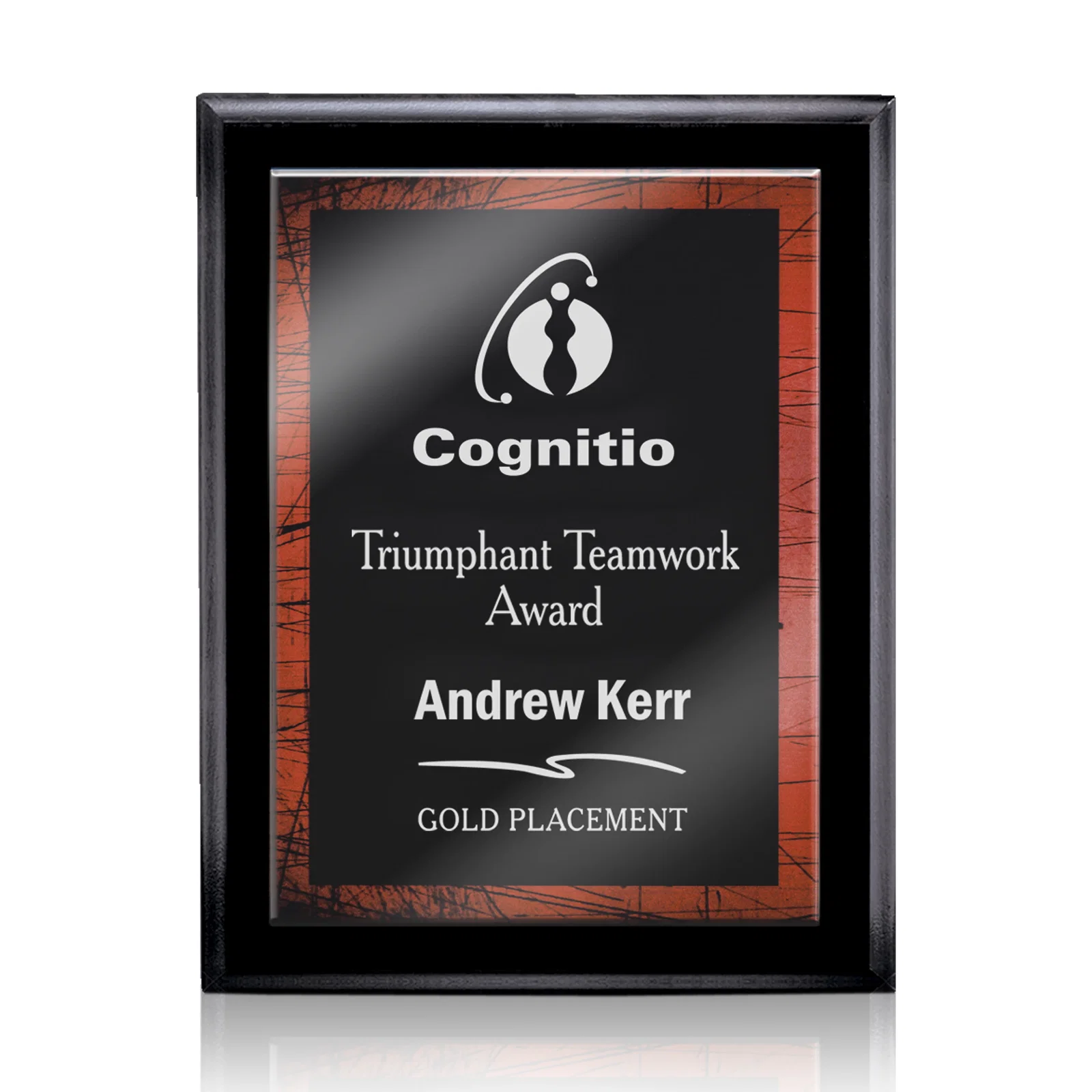 Custom Solid Acrylic Panel Wall Plaque with Five-Color Laminate Base for corporate award ceremonies