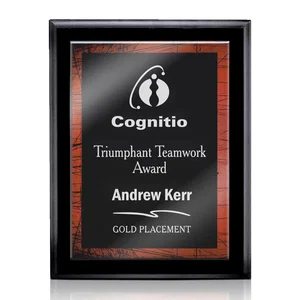 Solid Acrylic Panel Wall Plaque with Five-Color Laminate Base