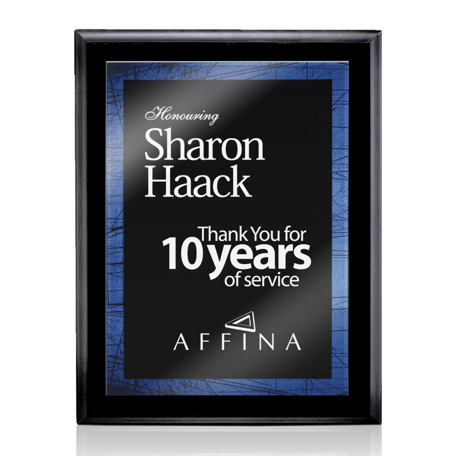 Custom Solid Acrylic Panel Wall Plaque with Five-Color Laminate Base for safety achievement programs