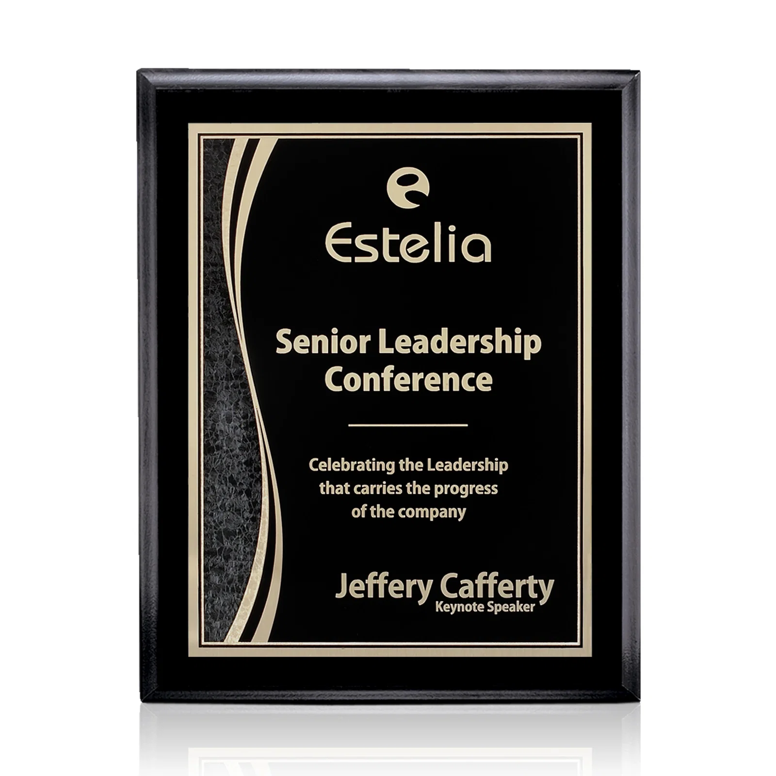 Custom Laminate Wall Plaque in Black, Gold, Red, or Blue for dealer and partner awards