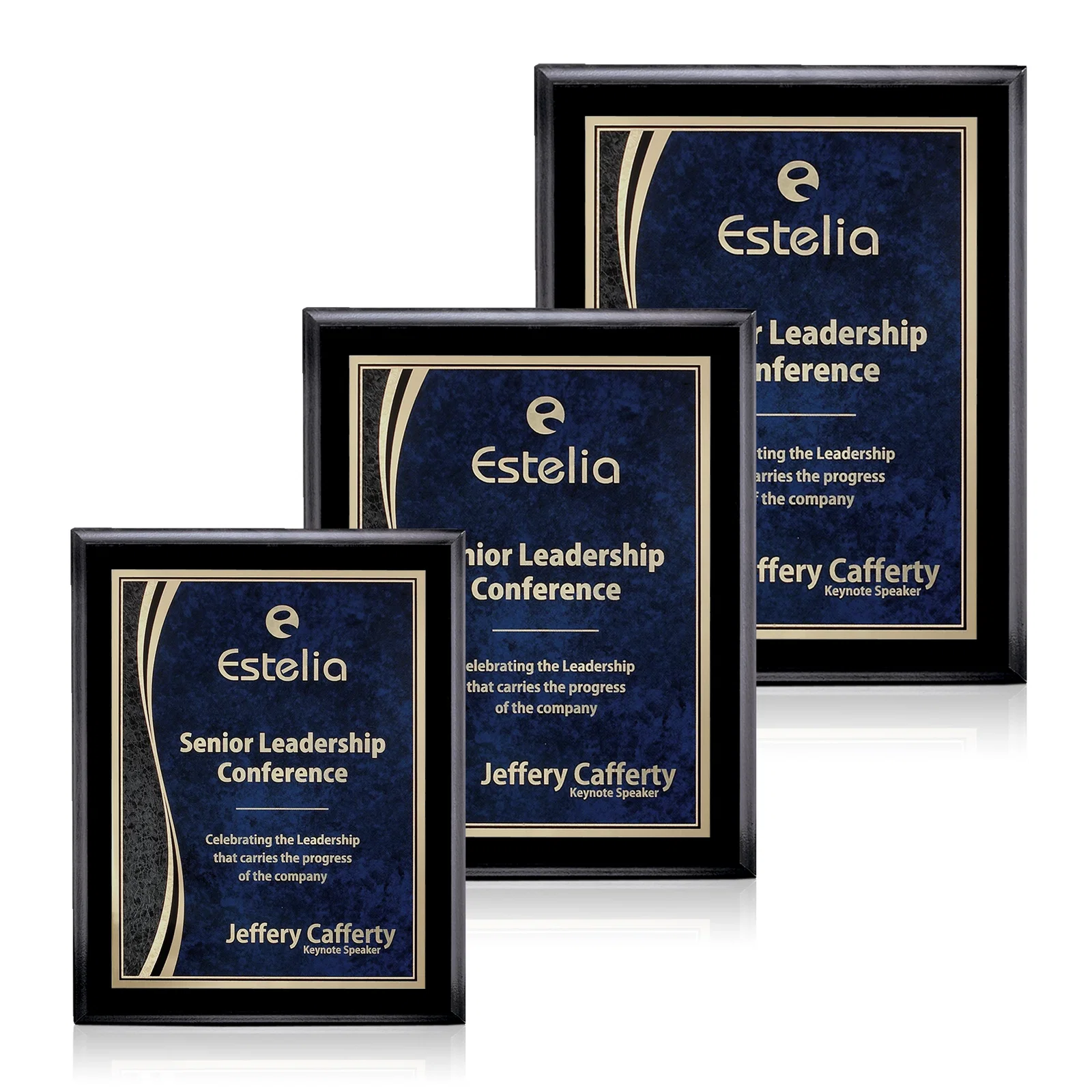 Custom Laminate Wall Plaque in Black, Gold, Red, or Blue for retirement presentations