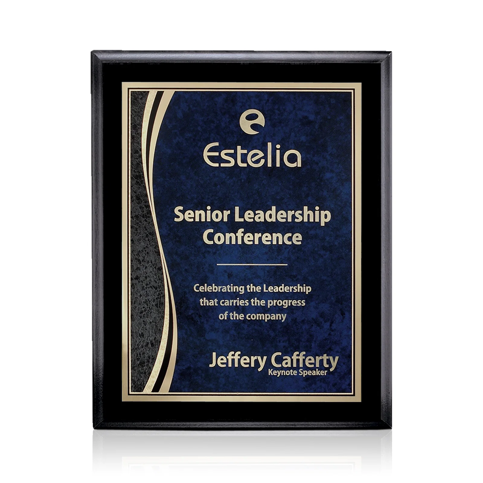 Custom Laminate Wall Plaque in Black, Gold, Red, or Blue for team milestone celebrations