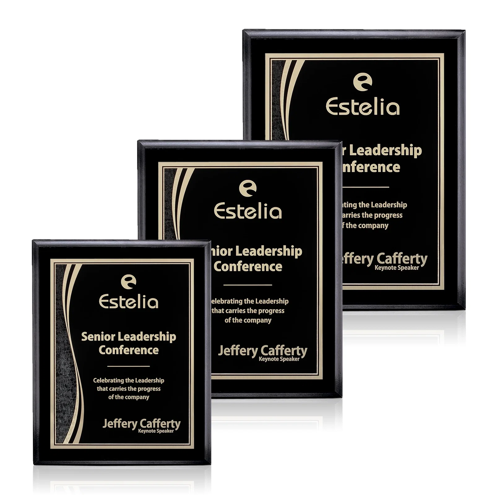 Custom Laminate Wall Plaque in Black, Gold, Red, or Blue for safety achievement programs