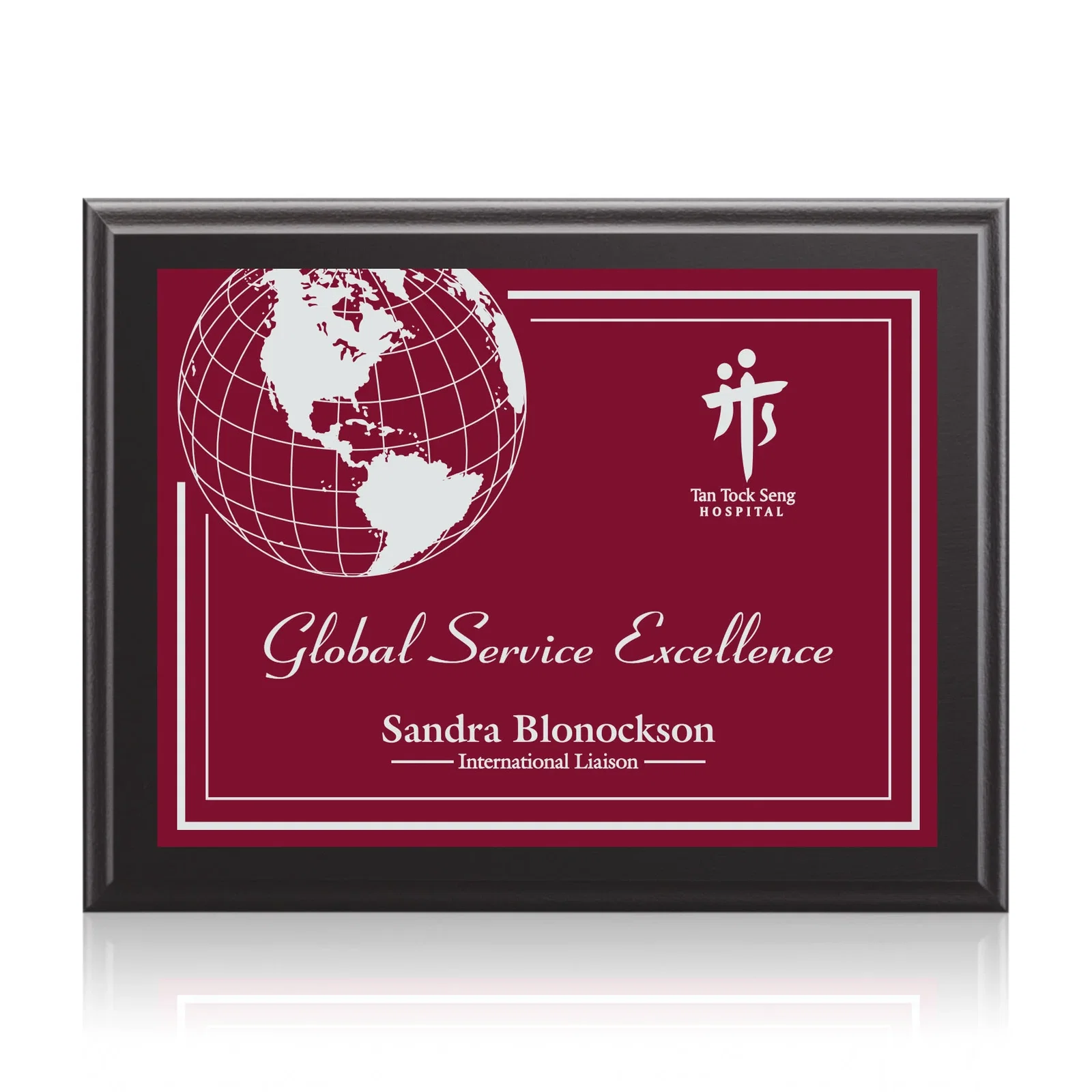 Custom Laminate Wall Plaque in Five Sizes, up to 12 x 15 Inches for service anniversary gifts