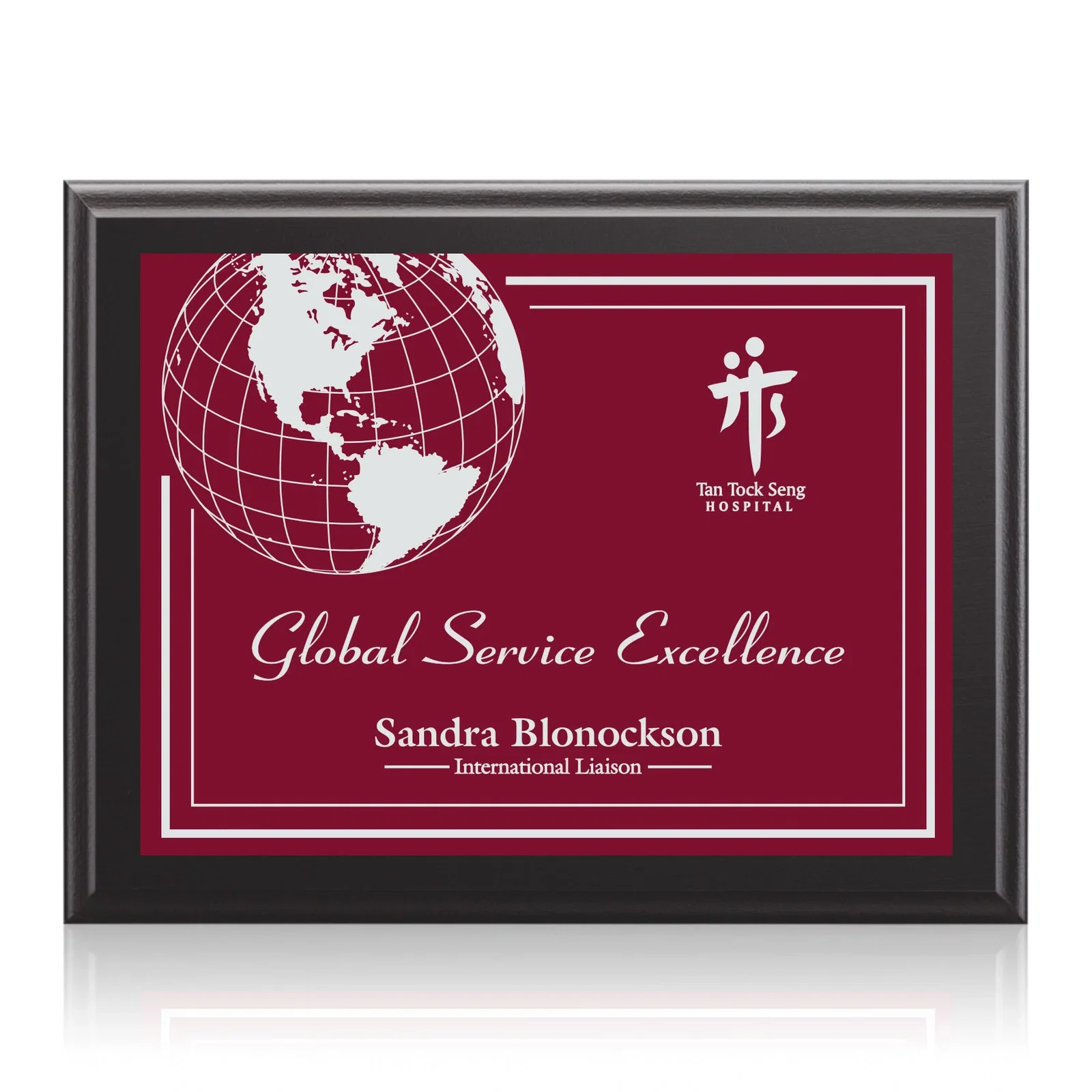 Custom Laminate Wall Plaque in Five Sizes, up to 12 x 15 Inches for retirement presentations