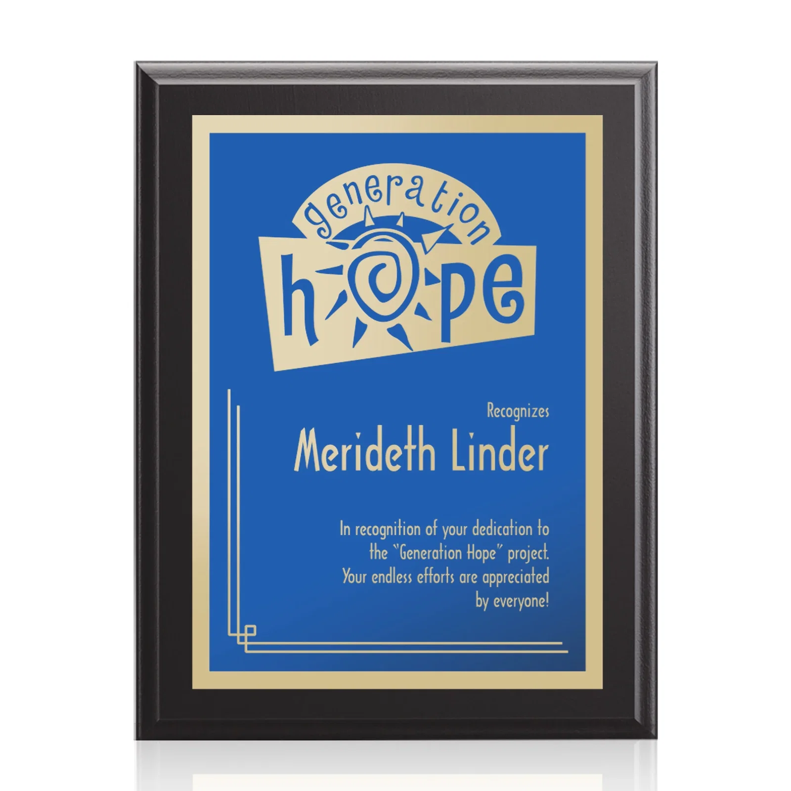 Custom Laminate Wall Plaque with Burgundy and Light Blue Options for graduation ceremonies
