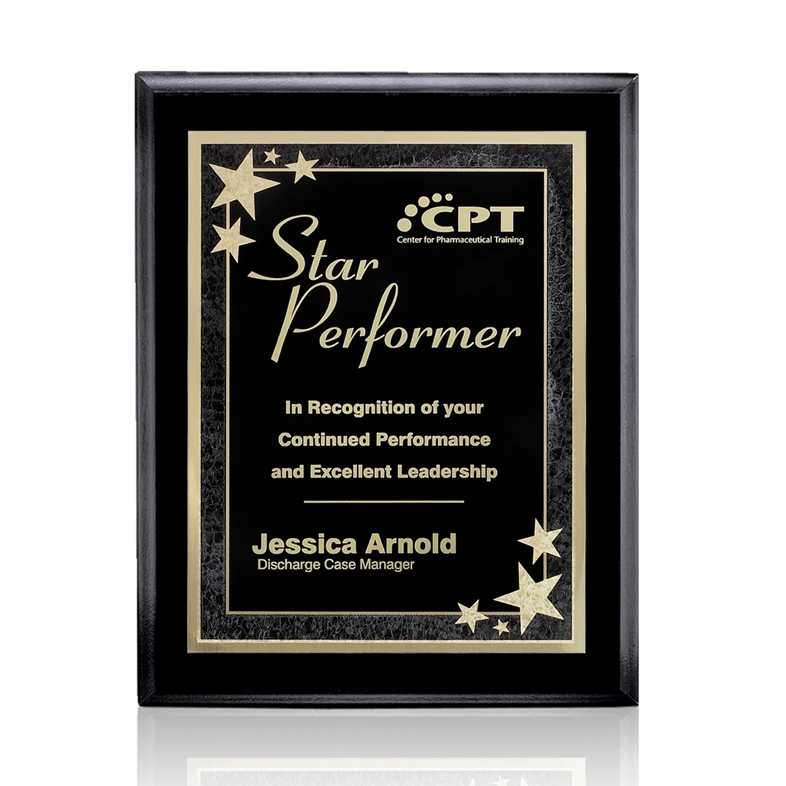 Custom Laminate Wall Plaque with Two-Tone Black-and-Brass Plate for volunteer appreciation