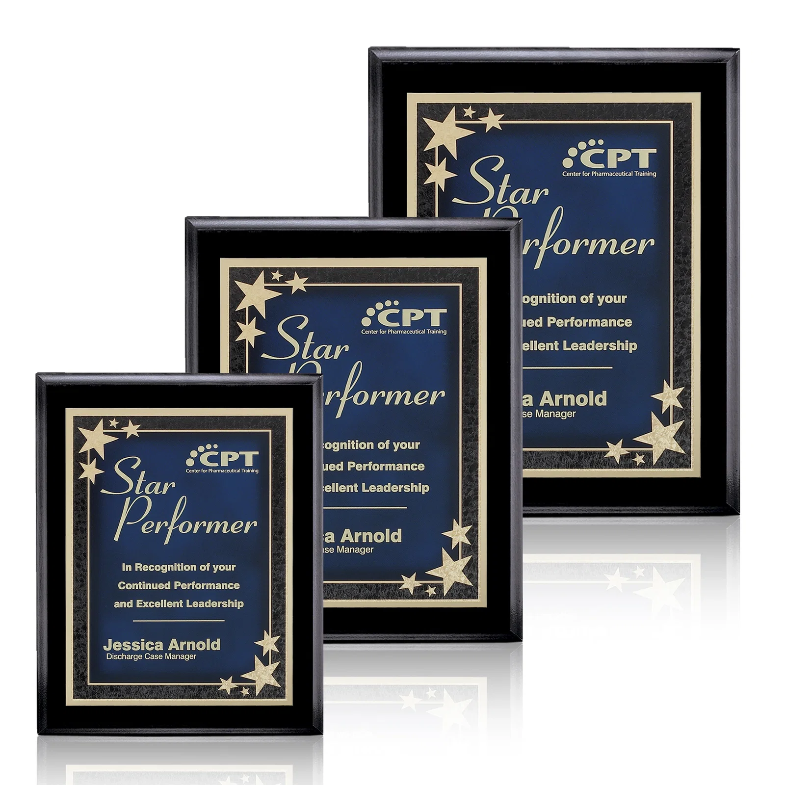 Custom Laminate Wall Plaque with Two-Tone Black-and-Brass Plate for retirement presentations