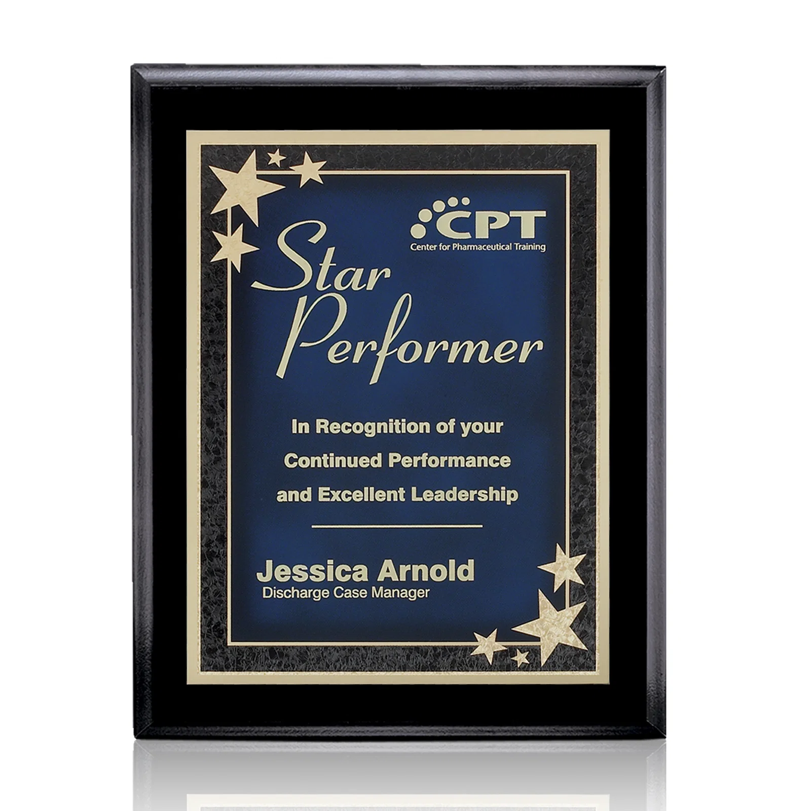 Custom Laminate Wall Plaque with Two-Tone Black-and-Brass Plate for donor appreciation