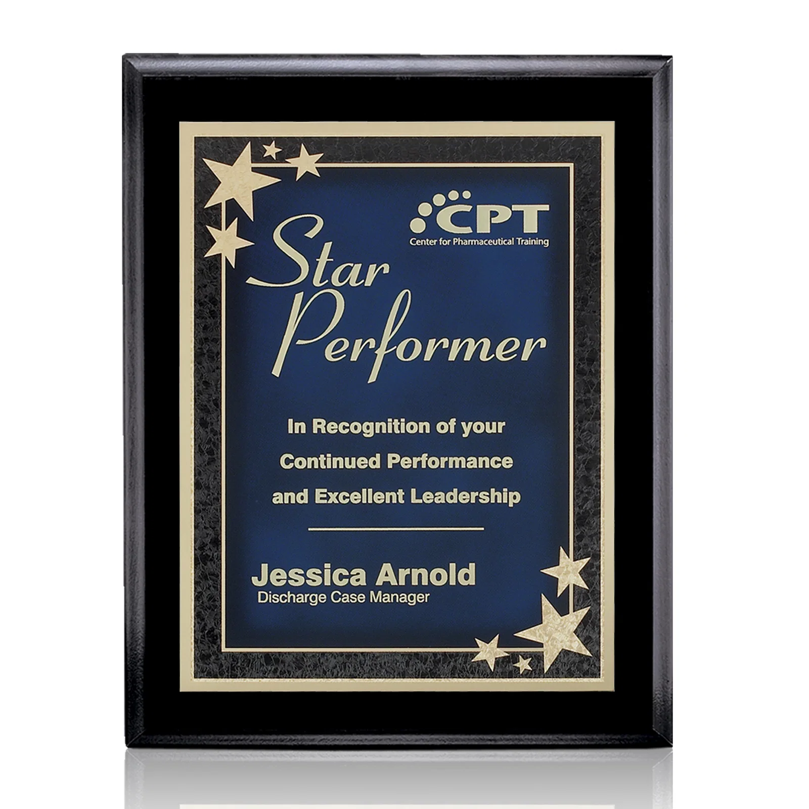 Custom Laminate Wall Plaque with Two-Tone Black-and-Brass Plate for graduation ceremonies