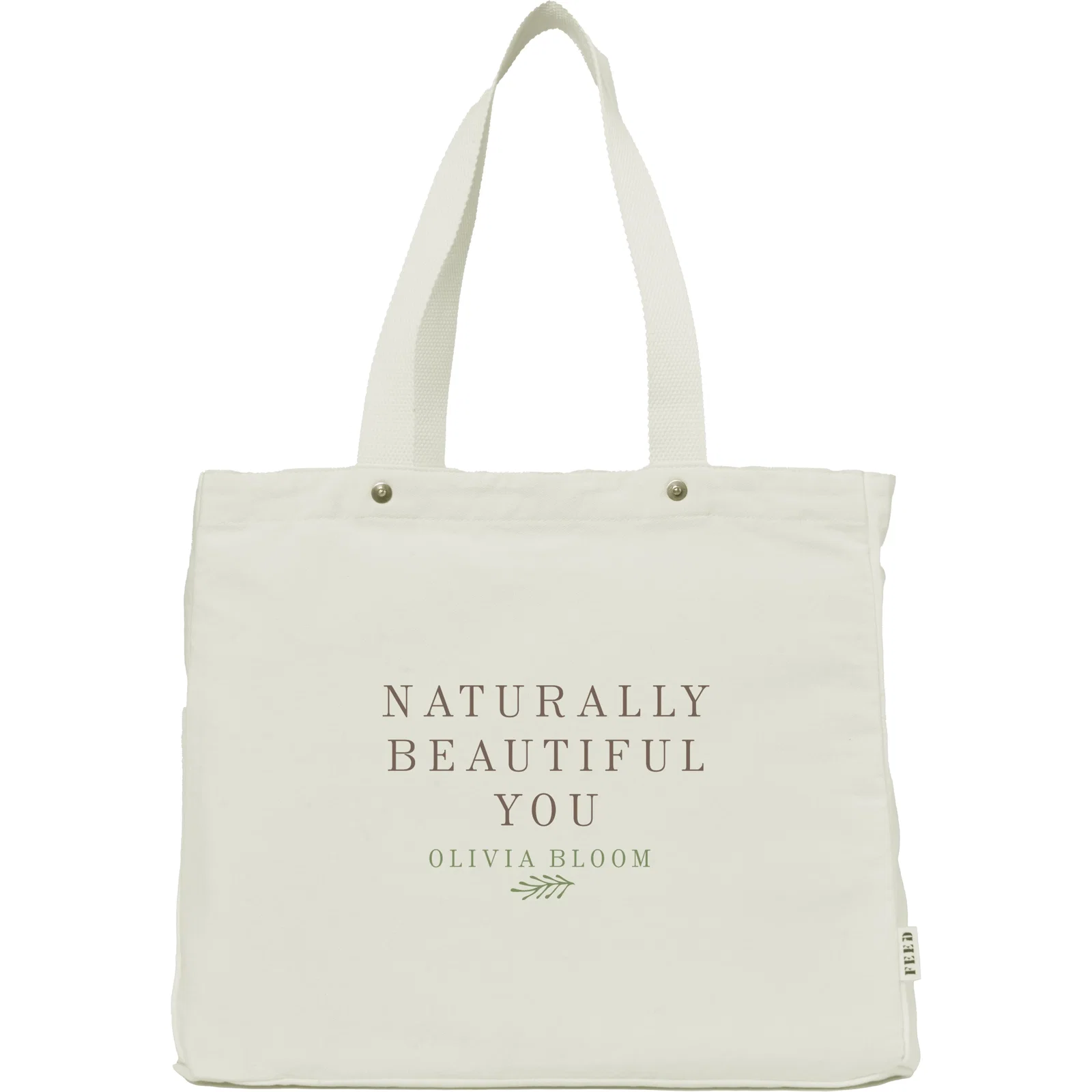 Custom FEED Organic Cotton Rivet Tote — view 6