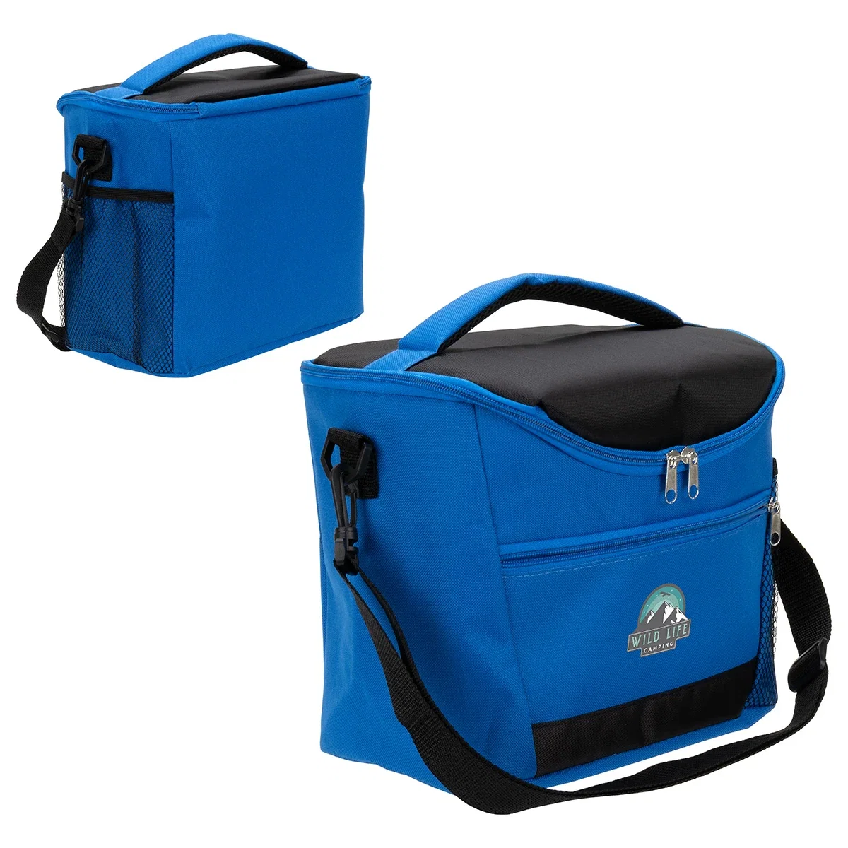 Side profile of the Festival Cooler Bag showing its carrying strap