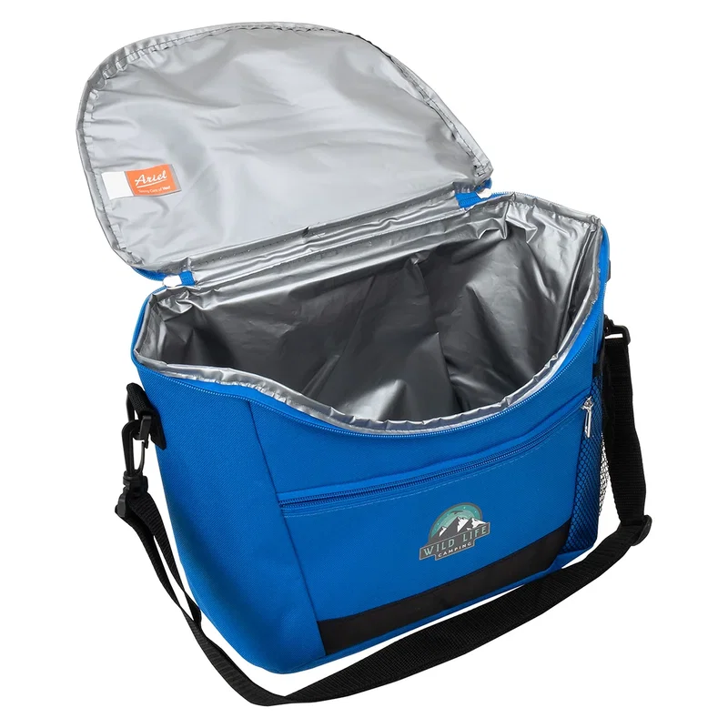 Festival Cooler Bag carried over the shoulder, lifestyle in-use shot