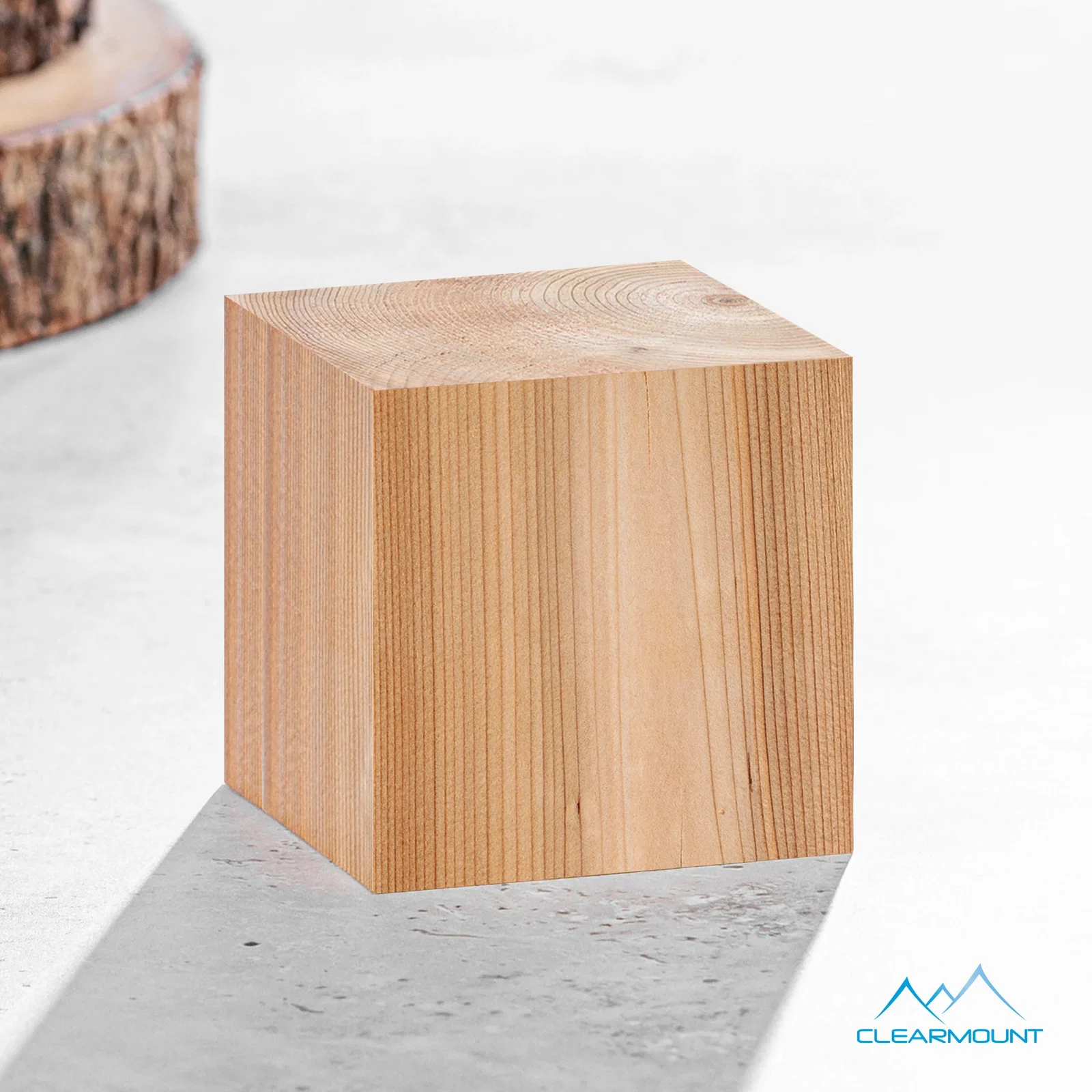 Custom Beechwood Cube Award for volunteer appreciation