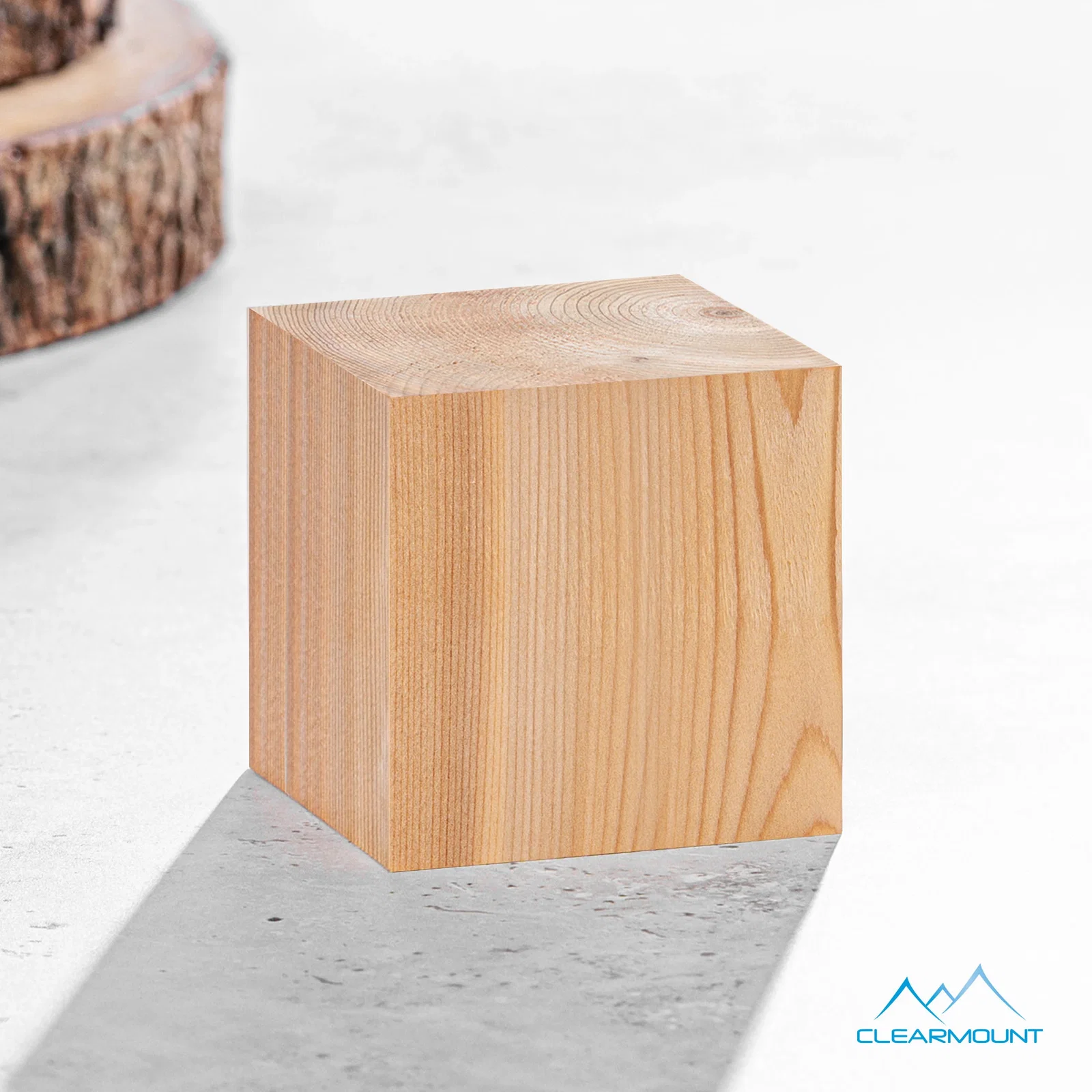 Custom Beechwood Cube Award for dealer and partner awards