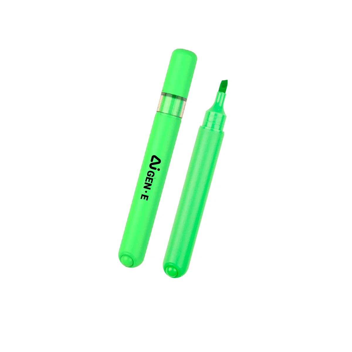 Angled shot of the slim barrel and rounded cap