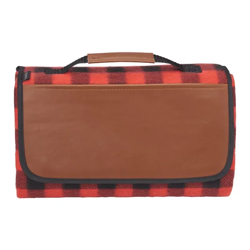 Custom Field & Co. Buffalo Plaid Picnic Blanket - 47" x 53" Unfolded — view 10