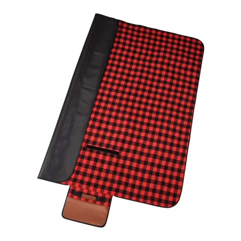 Custom Field & Co. Buffalo Plaid Picnic Blanket - 47" x 53" Unfolded — view 11