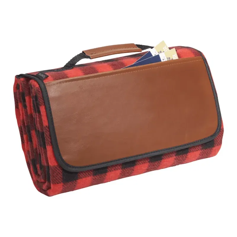 Custom Field & Co. Buffalo Plaid Picnic Blanket - 47" x 53" Unfolded — view 13