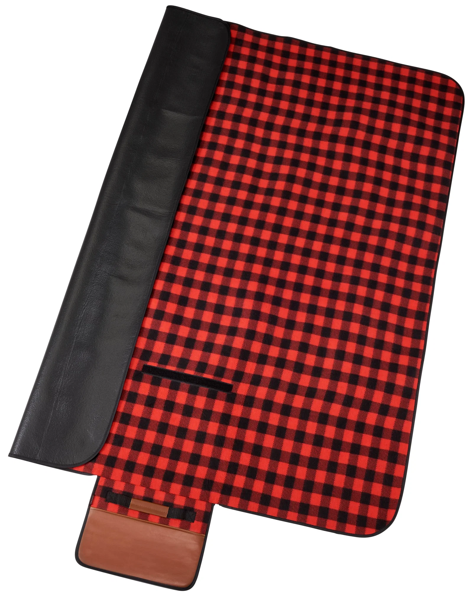 Custom Field & Co. Buffalo Plaid Picnic Blanket - 47" x 53" Unfolded — view 25