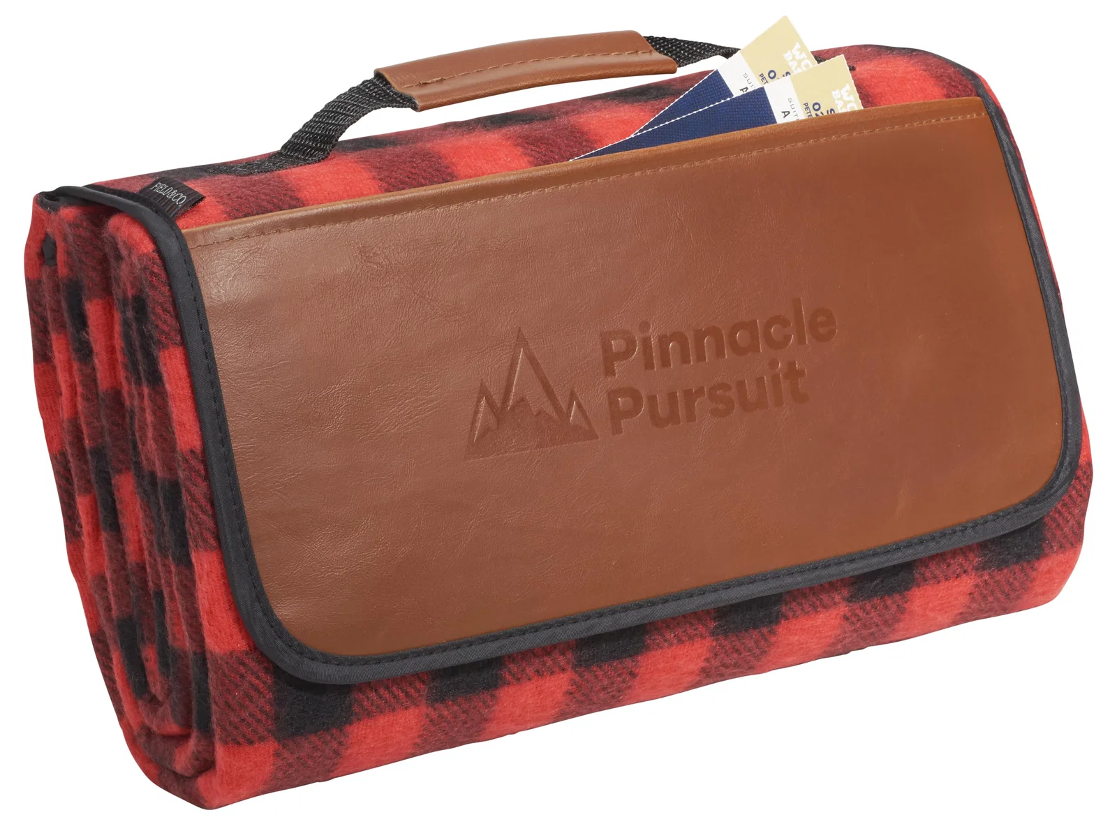 Custom Field & Co. Buffalo Plaid Picnic Blanket - 47" x 53" Unfolded — view 30