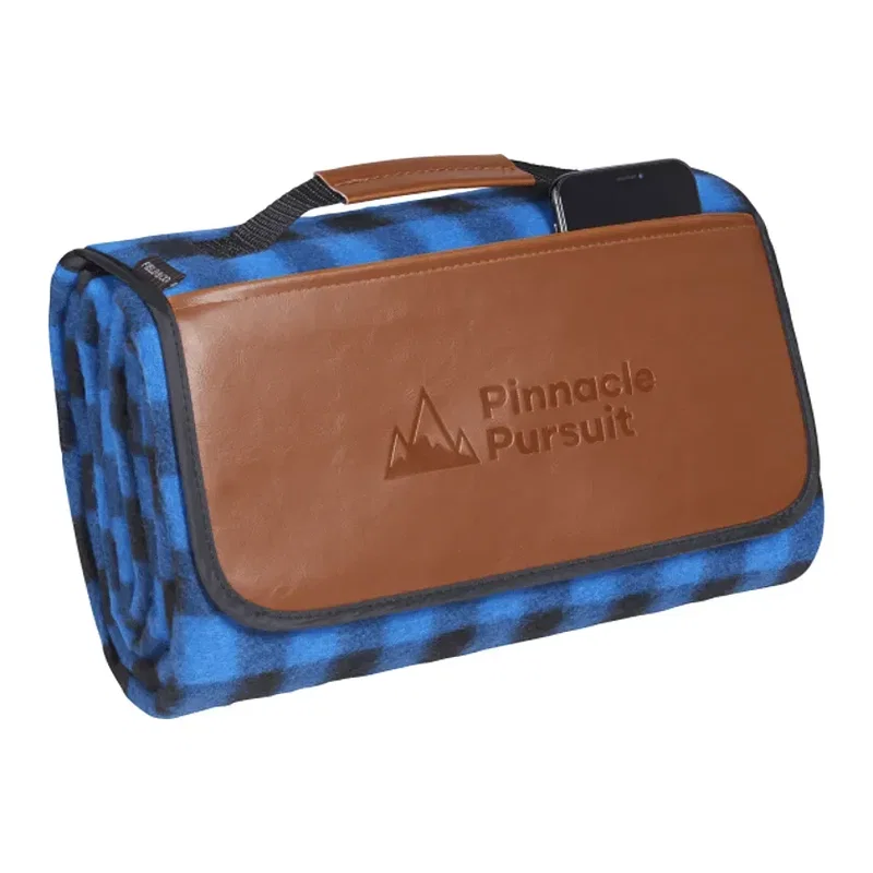 Custom Field & Co. Buffalo Plaid Picnic Blanket - 47" x 53" Unfolded — view 7