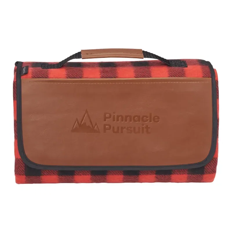 Custom Field & Co. Buffalo Plaid Picnic Blanket - 47" x 53" Unfolded — view 9