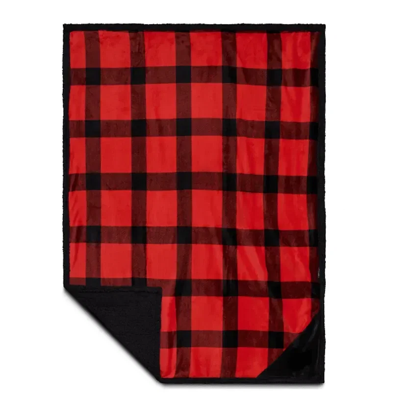 Personalized Buffalo Plaid Sherpa Blanket by Field & Co. — view 6