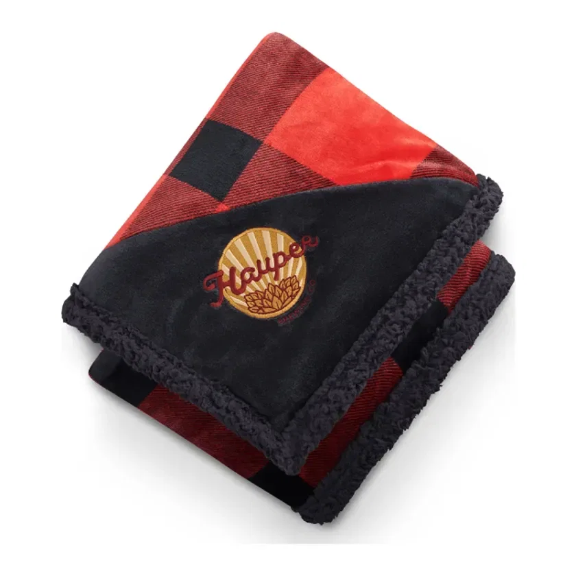 Personalized Buffalo Plaid Sherpa Blanket by Field & Co. — view 8