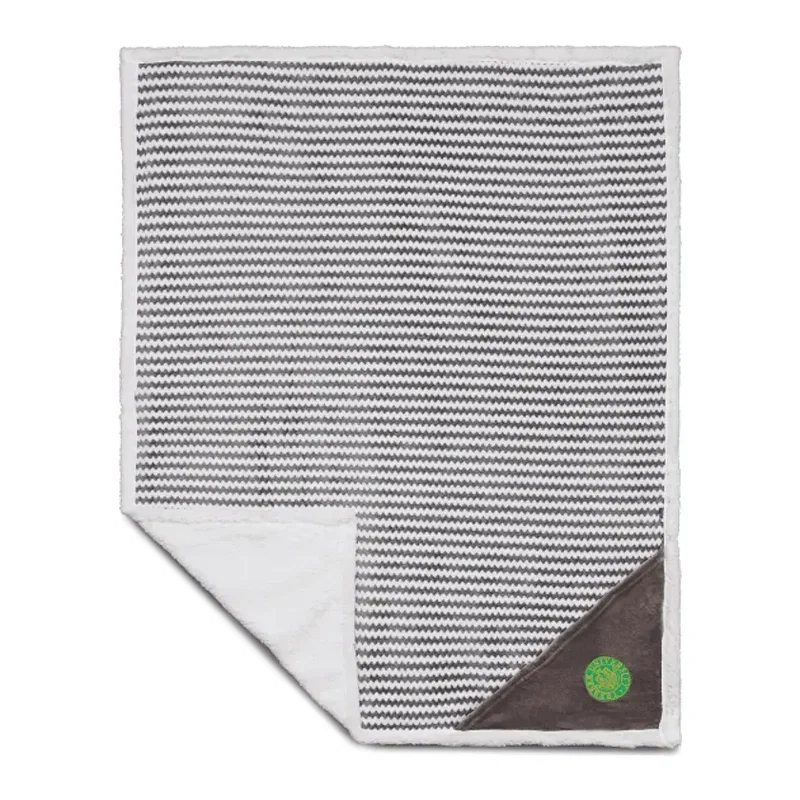 Custom Field & Co. Chevron Striped Sherpa Blanket - 50" x 60" — view 10