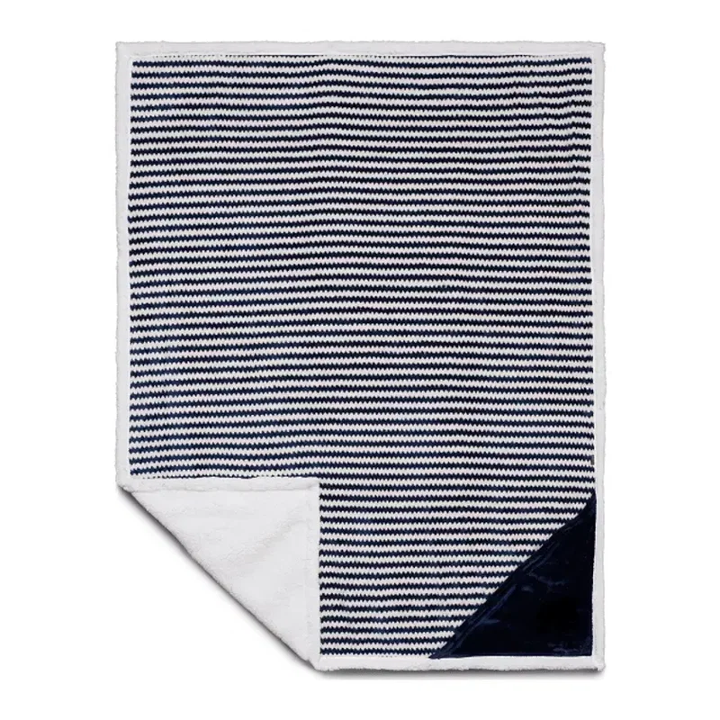 Custom Field & Co. Chevron Striped Sherpa Blanket - 50" x 60" — view 16