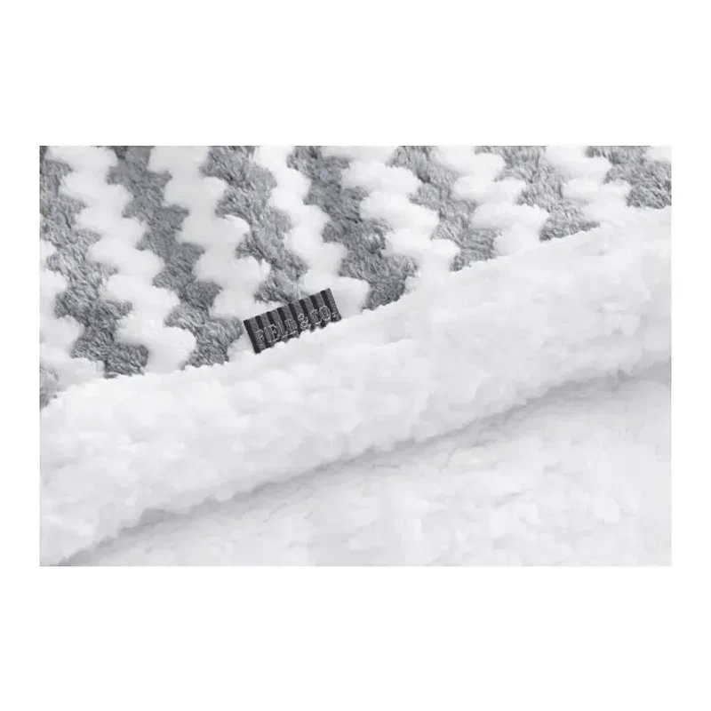 Custom Field & Co. Chevron Striped Sherpa Blanket - 50" x 60" — view 2