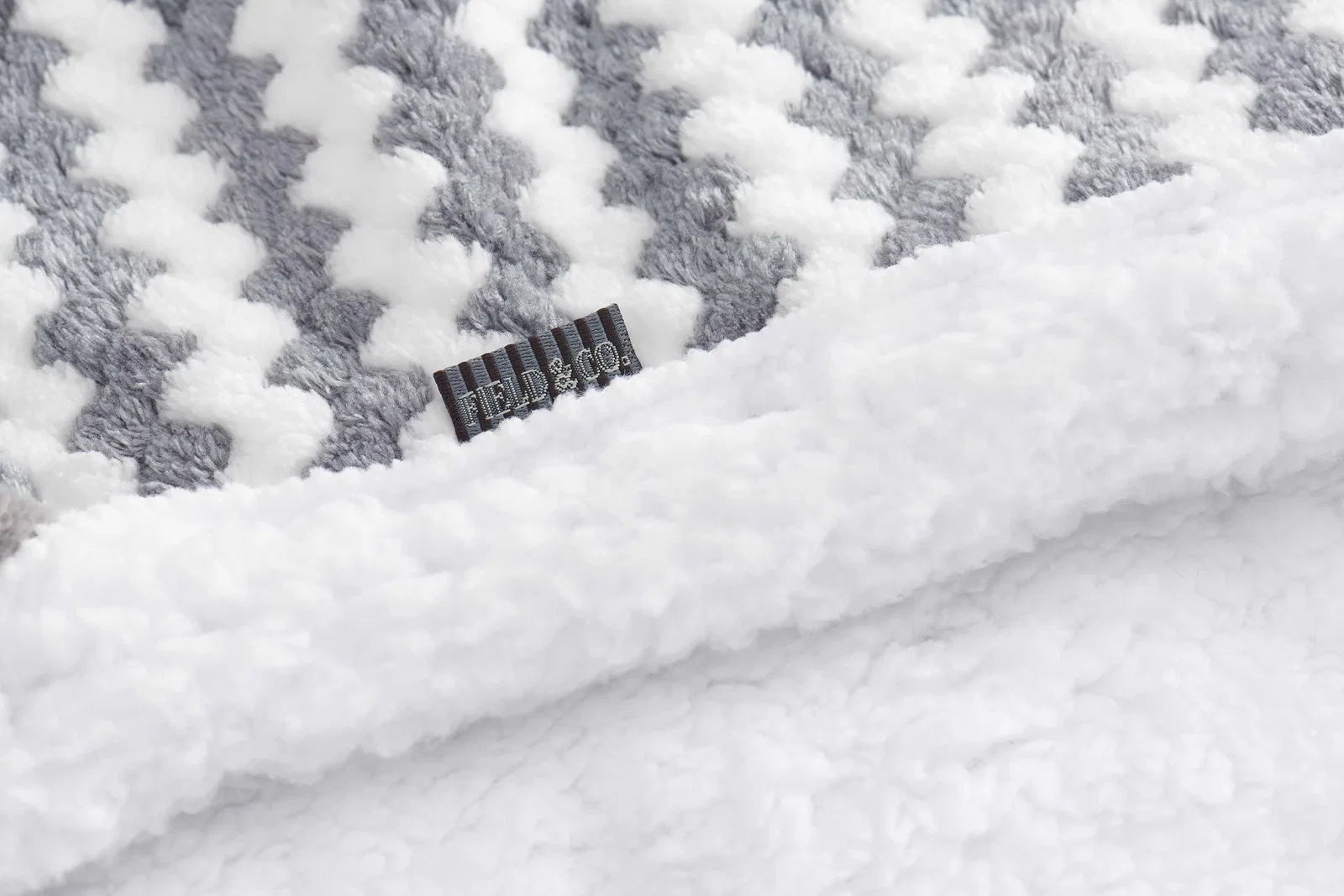 Custom Field & Co. Chevron Striped Sherpa Blanket - 50" x 60" — view 24