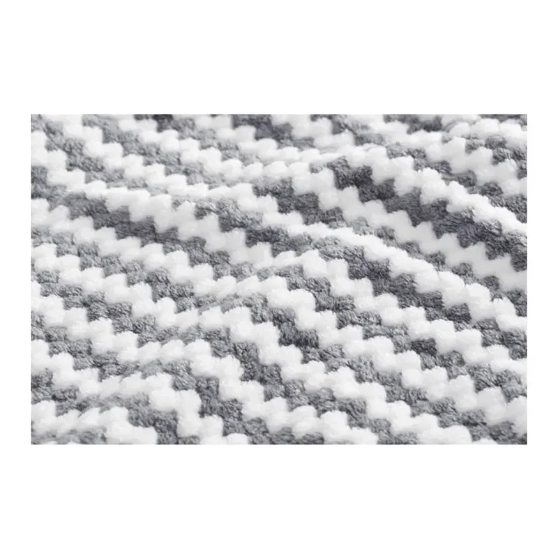 Custom Field & Co. Chevron Striped Sherpa Blanket - 50" x 60" — view 3